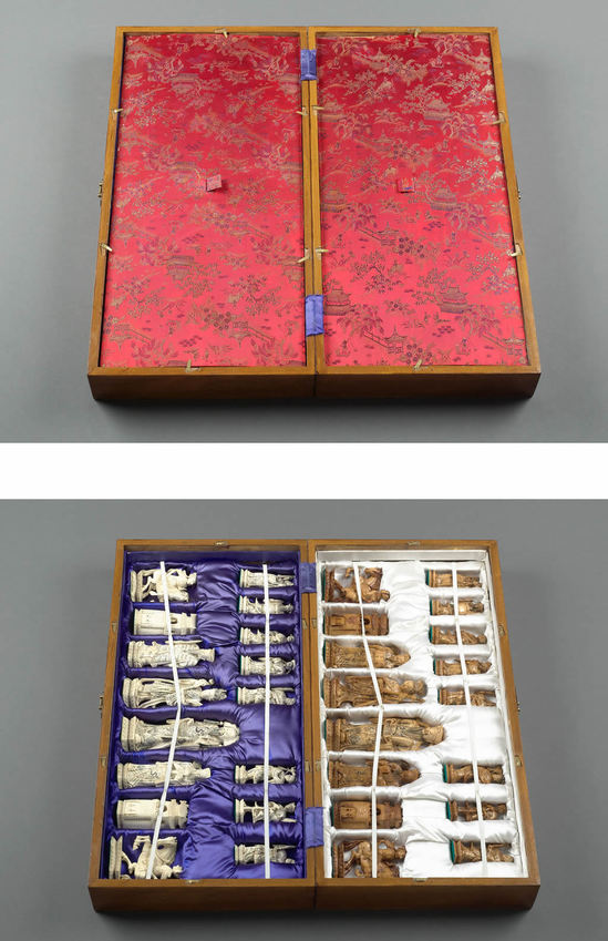 китайские винтажные шахматы из слоновой кости