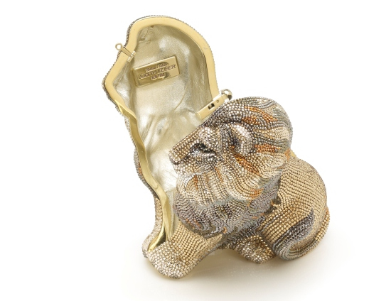 дамская сумочка-косметичка в виде льва с кристаллами 