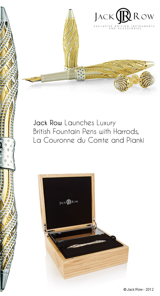 золотые перьевые ручки с бриллиантами и золотые запонки