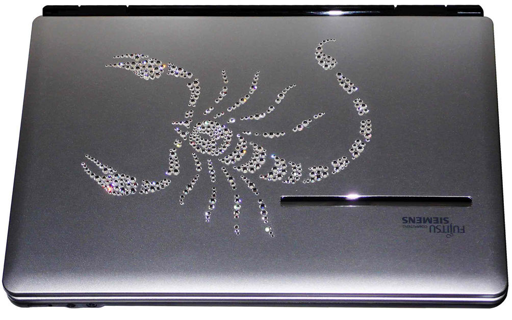 Ноутбук со стразами: Скорпион